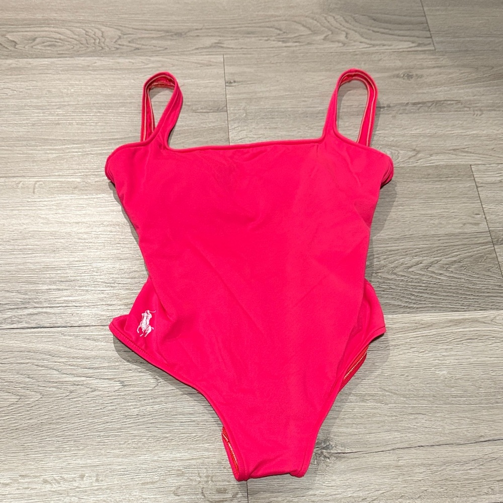 Ralph Lauren woman’s Bright Pink/red/orange One Piece Bodysuit